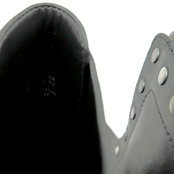 COACH~Lara~Women's BLACK LEATHER STUDDED ZIP UP ANKLE MOTO BOOTS SIZE 8 - Picture 8 of 8